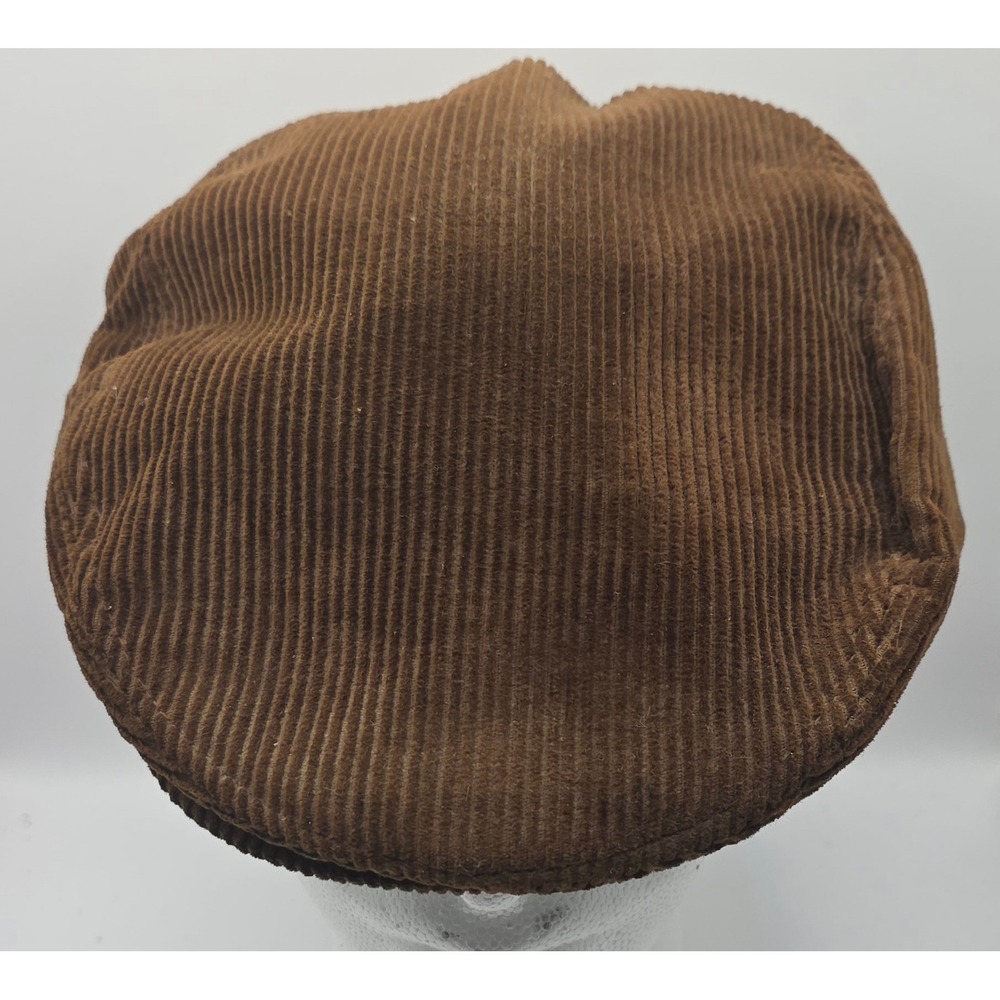 Dorfman‎ Pacific Flat Cap Size M 7 Brown Corduroy Ivy Snap Driver  Hat